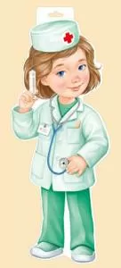 Плакат «Девочка-врач»