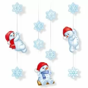 Набор оформительский «Снеговики на качелях» Набор оформительский «Снеговики на качелях»