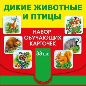 Набор обучающих карточек «Дикие животные и птицы» 151200012