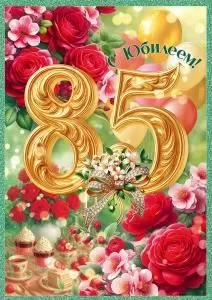 Открытка «С Юбилеем! 85 лет» Открытка «С Юбилеем! 85 лет»