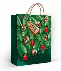 Пакет подарочный «Зимняя ель» (MS)