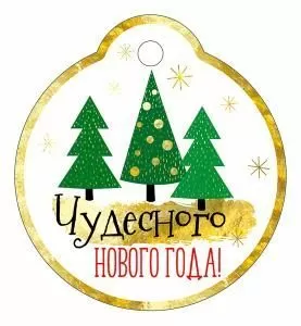 Бирка «Чудесного Нового года!»