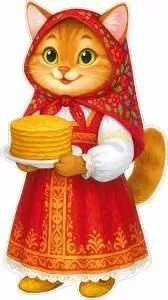 Плакат «Кошечка с блинами»