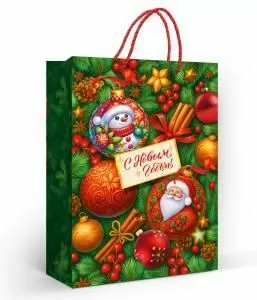 Пакет подарочный «С Новым годом!» (ML) Пакет подарочный «С Новым годом!» (ML)
