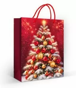 Пакет подарочный (M) «Нарядная елочка»