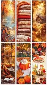 Набор закладок «Дыхание осени» (6шт)