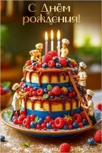Открытка «С Днём рождения!»
