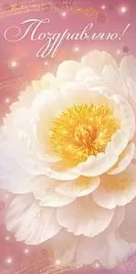 Конверт для денег «Поздравляю!» (цветок)