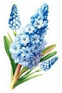 Украшение на скотче «Гиацинты голубые»