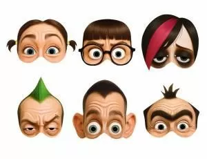 Набор масок (девушки+мужчины)