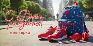 Конверт для денег «С Днём рождения! Живи ярко»