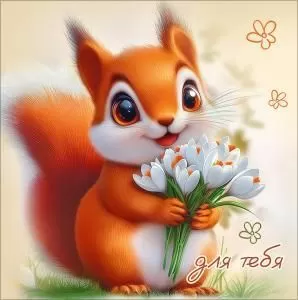 Двойная бирка для подарка «Для тебя»