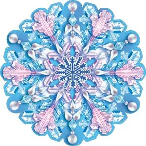 Украшение на скотче снежинка 