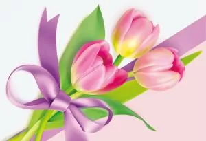 Конверт художественный средний «Тюльпаны»