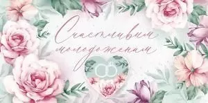 Конверт для денег «Счастливым молодоженам»
