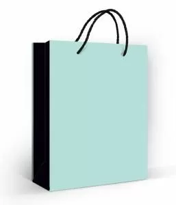 Пакет подарочный «Мятный с черными боками» (MS) Пакет подарочный «Мятный с черными боками» (MS)