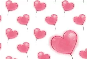 Конверт художественный средний «Сердечки-шарики»