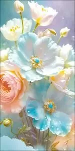 Конверт для денег без надписи (нежные цветы)