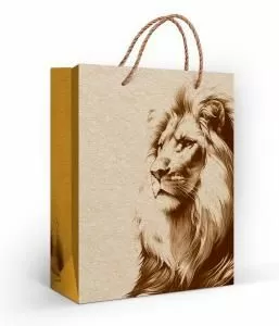 Пакет подарочный (M) «Лев на крафте» Пакет подарочный (M) «Лев на крафте»