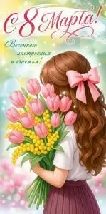 Конверт для денег «С 8 Марта!»