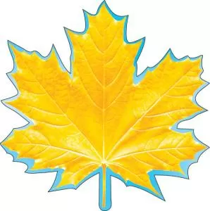 Украшение на скотче «Кленовый лист жёлтый»