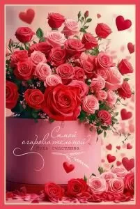 Открытка «Самой очаровательной. Будь счастлива»