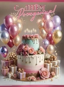 Открытка «С Днём рождения!»