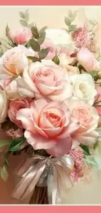 Открытка без надписи (розовые розы)