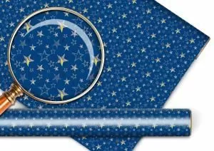 Упаковочная бумага «Золотые звёзды» Упаковочная бумага «Золотые звёзды»