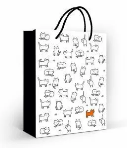 Пакет подарочный «Котики» (M)