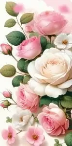 Конверт для денег без надписи (розы)