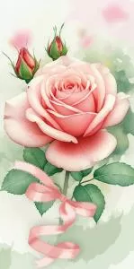 Конверт для денег без надписи (роза)