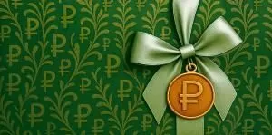 Конверт для денег «Зелёный бант»