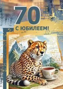 Открытка «С юбилеем! 70»