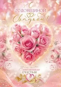 Открытка «С Годовщиной Свадьбы!» Открытка «С Годовщиной Свадьбы!»