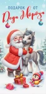 Конверт для денег «Подарок от Деда Мороза»