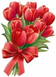 Украшение на скотче «Букет из тюльпанов»