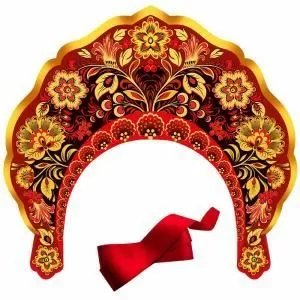 Кокошник «Красное, черное и золото»