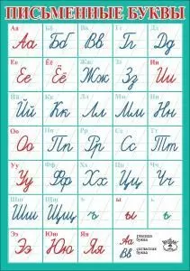 Карточка обучающая «Письменные буквы»