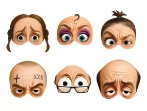 Набор масок (девушки+мужчины)