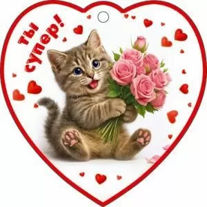 Бирка-сердечко «Ты супер!»