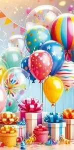 Конверт для денег без надписи (подарки, шарики)