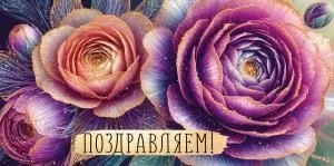 Конверт для денег «Поздравляем!» (цветы)