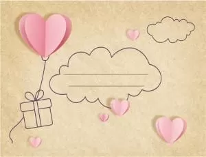 Конверт художественный малый «Крафтовые облачка»