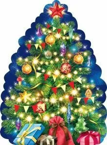 Плакат «Ёлка с огоньками»