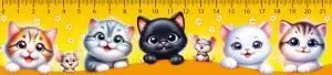 Линейка-закладка «Веселые котята»