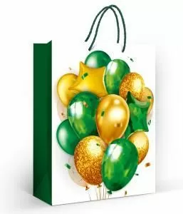 Пакет подарочный «Золотые шары» (L)