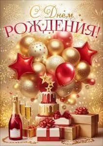 Открытка «С Днем Рождения!»