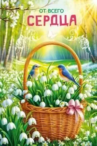 Открытка «От всего сердца!»