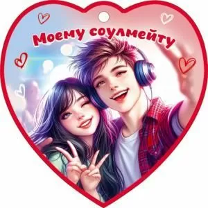 Бирка-сердечко «Моему соулмейту»